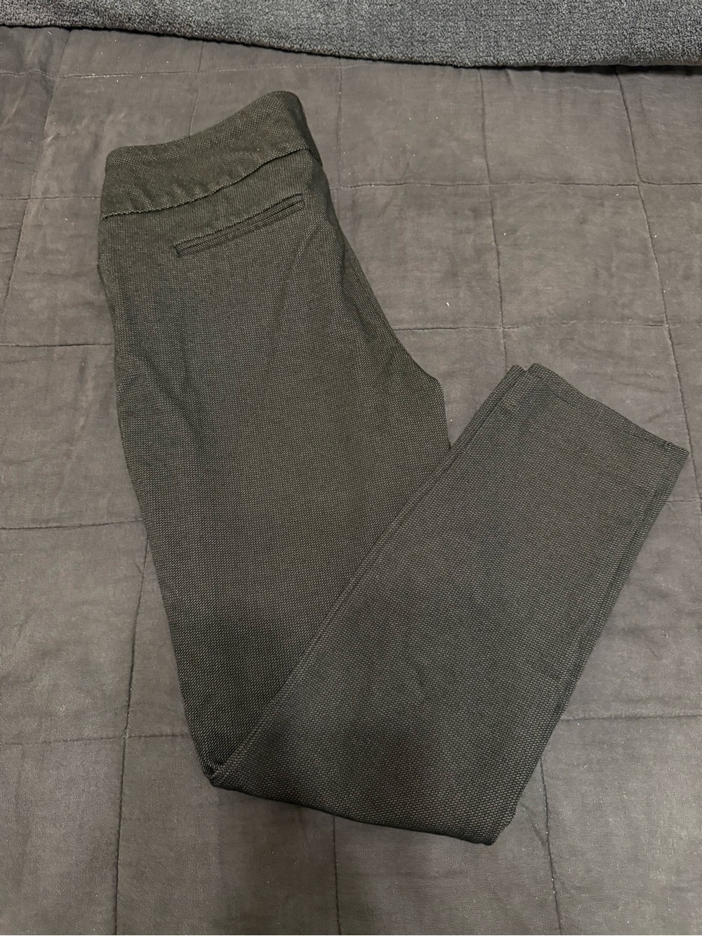 Dalia Black textured pattern Slim Trousers